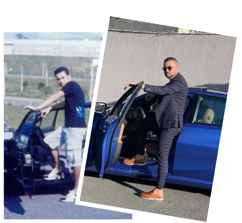 Antes e depois de Adriano Stefano com o Protagon